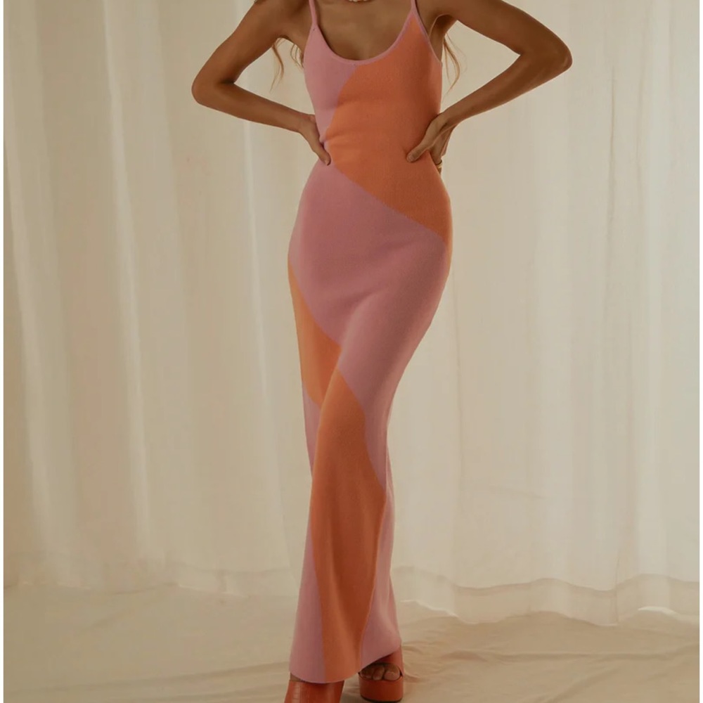 Orange & pink PepperMayo maxi dress